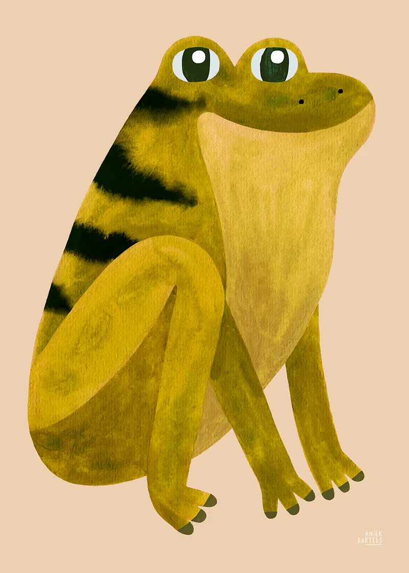 Paper Collective 'Grinning Frog' Art Print