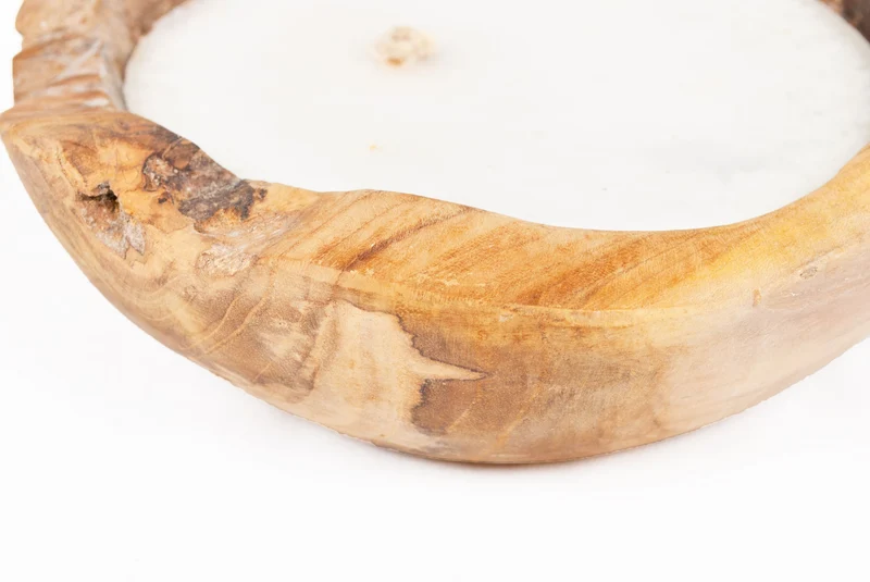 Individuelle Teak-Schale LILIN 40cm inkl. Kerze