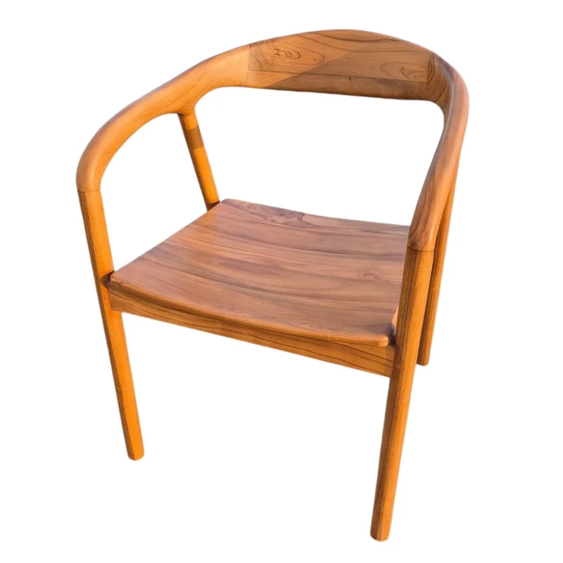 2er Set NEAPEL Teakstuhl natural Design Esszimmer Stühle ergonomisch