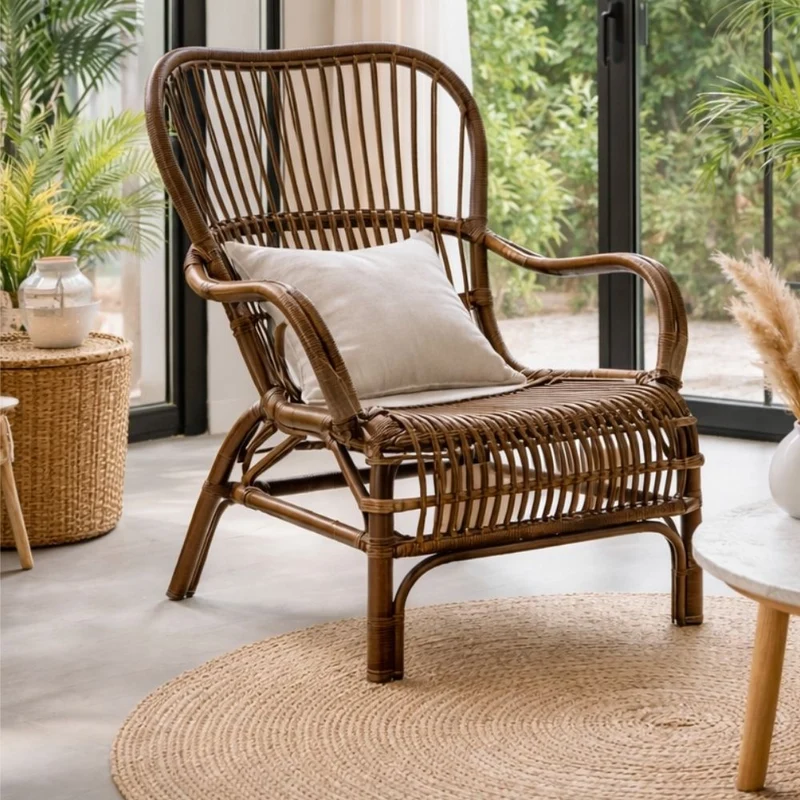 Natürlicher Rattan Sessel SUMATRA Antique-Brown