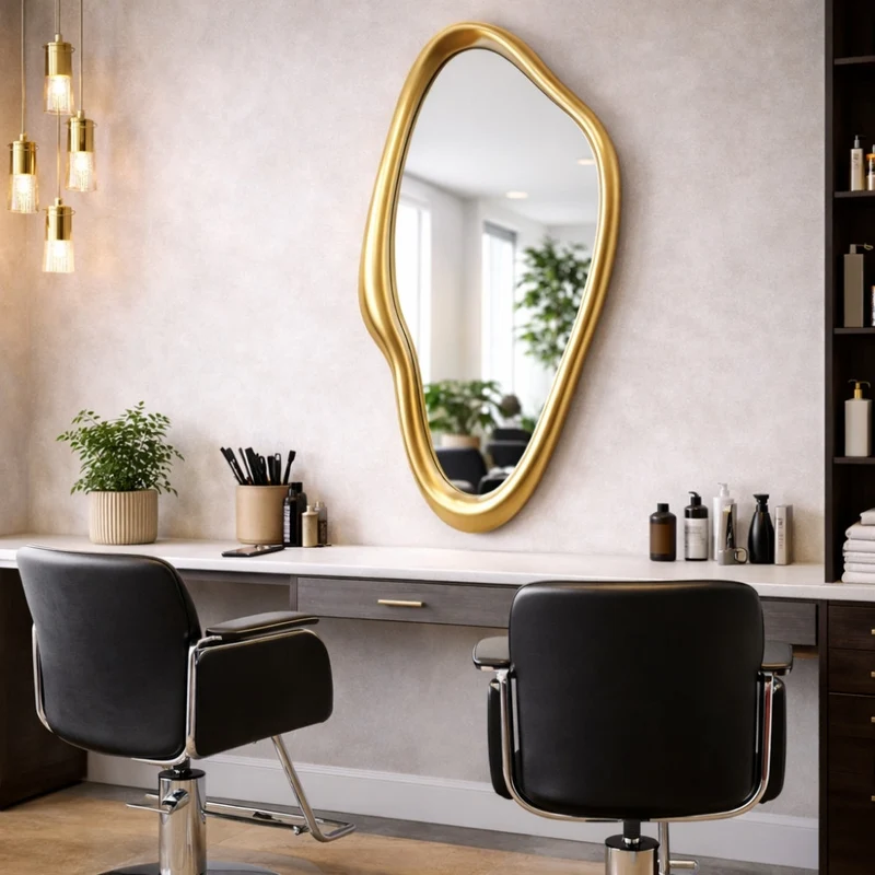 Design Wandspiegel PRINCESS 150cm Gold variabel aufhängbar