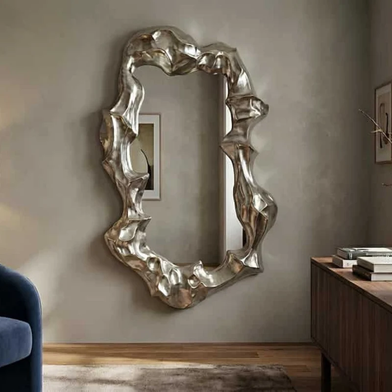 Extravaganter Wandspiegel VENICE 150cm Silber variabel aufhängbar
