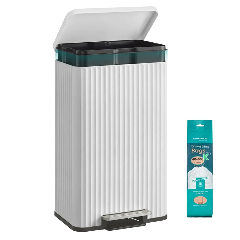 Cubo de Basura de Acero, 50 L, con Pedal