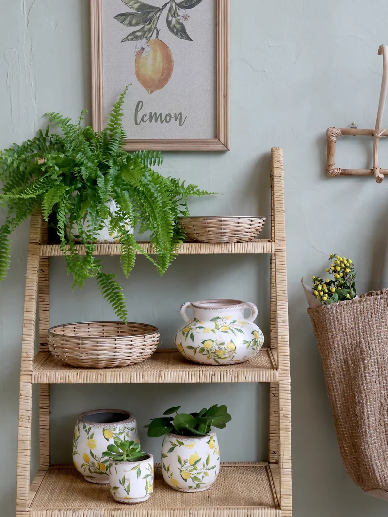 Chic Antique Limone Blumentopf mit Zitronenmotiv