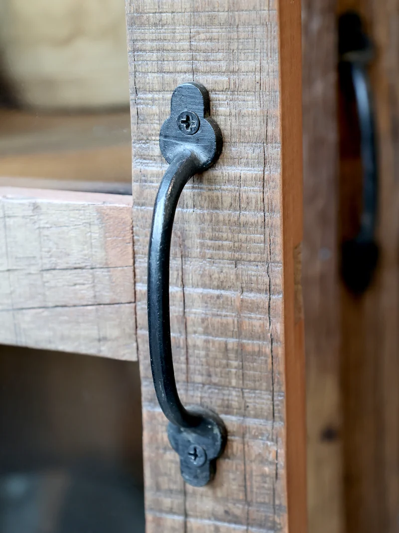 Chic Antique Grimaud Vitrinenschrank aus Recyclingholz Natur