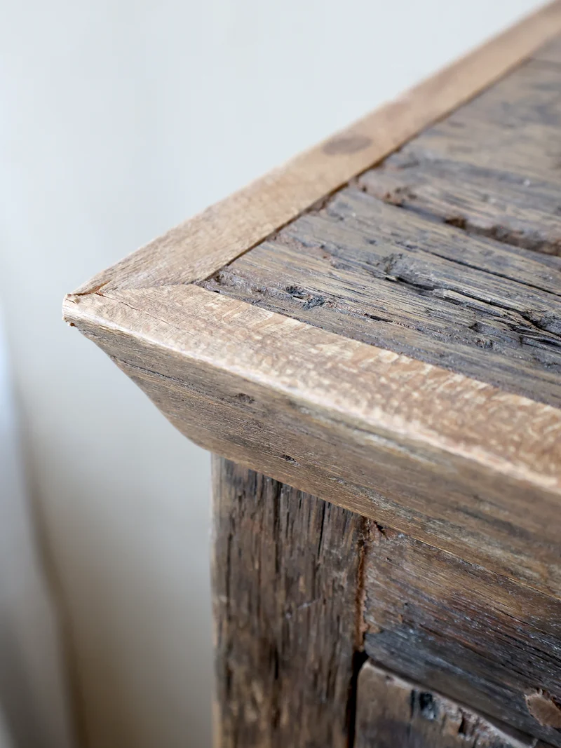 Chic Antique Grimaud Vitrinenschrank aus Recyclingholz Natur