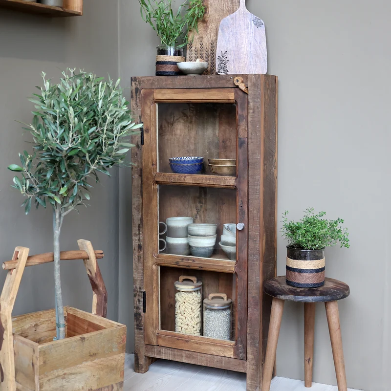 Chic Antique Grimaud Vitrinenschrank Natur
