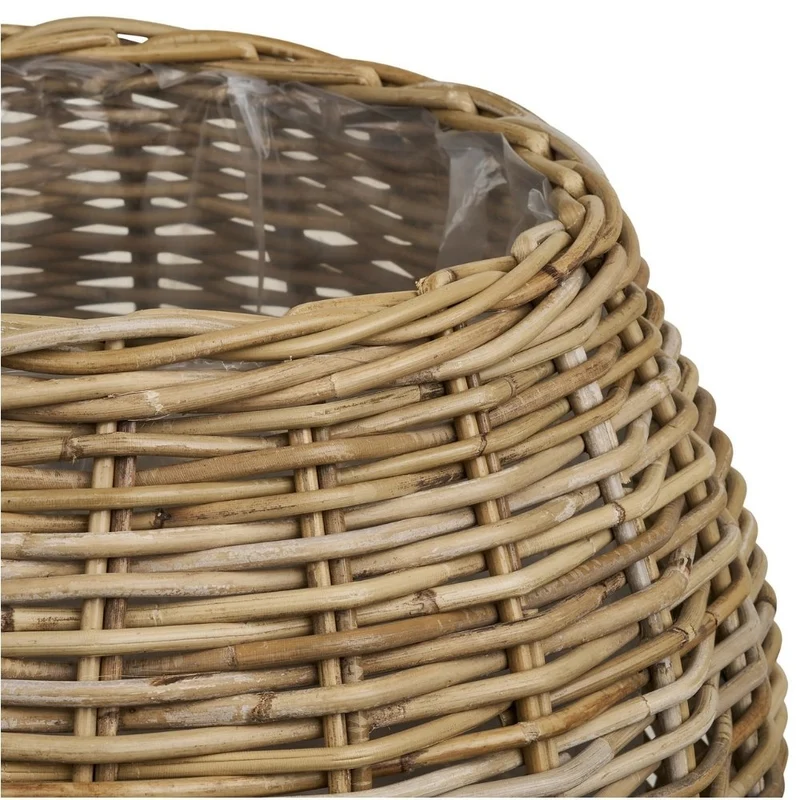 Natürliches 2-tlg. Korbset VERONA 55cm Kubu-Rattan Pflanzkorb