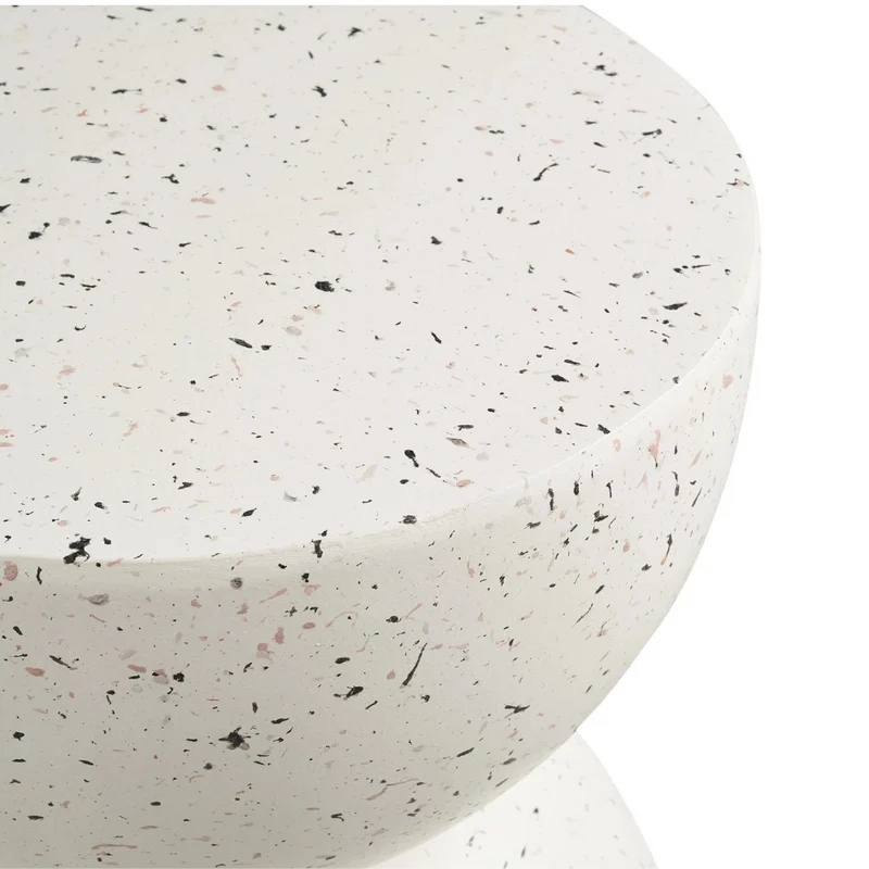 Design Beistelltisch FIBRA 45cm Fieberglass Outdoor Terrazzo-Look