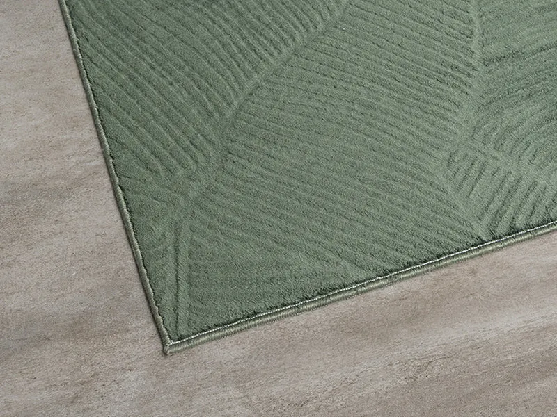 Kurzflor-Teppich Abstrakte 3D-Relief-Linien - Polypropylen, 9 mm Gesamthöhe