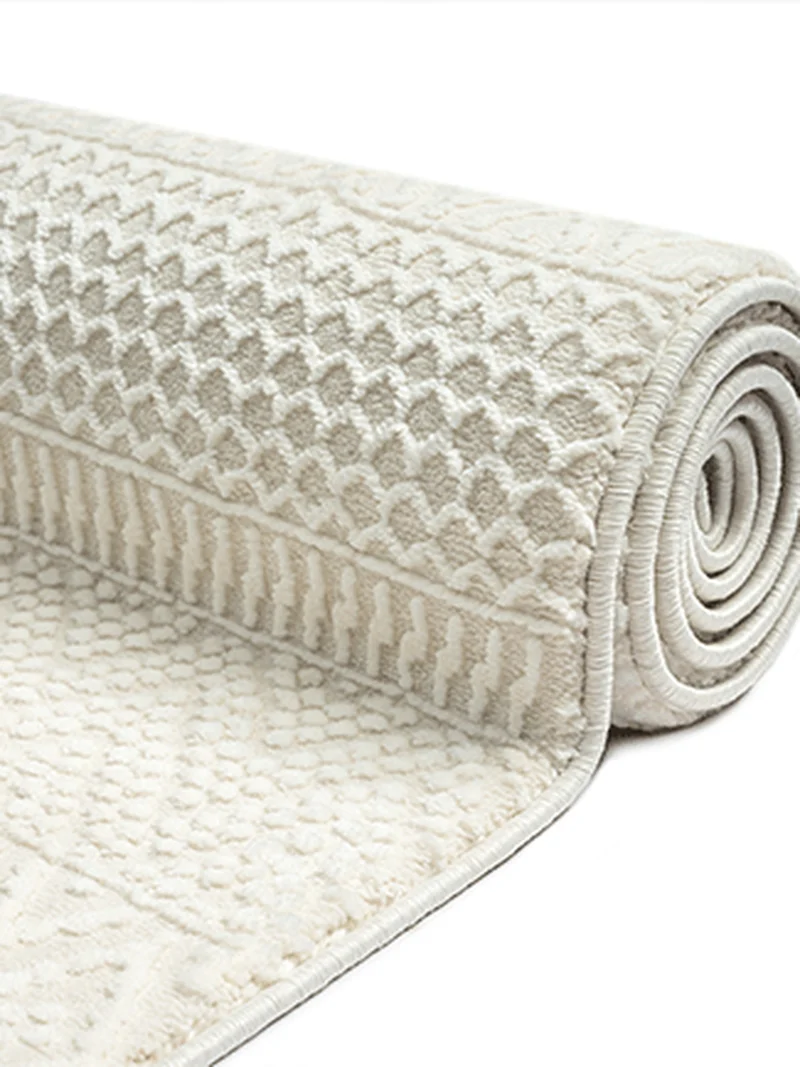 Kurzflor-Teppich Horizontale Struktur-Bänder - Polyester, 13 mm Gesamthöhe