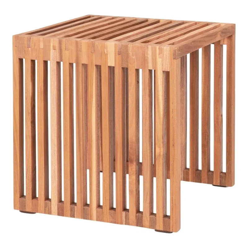 Natürlicher Beistelltisch LINETA 40cm Teakholz In-/Outdoor