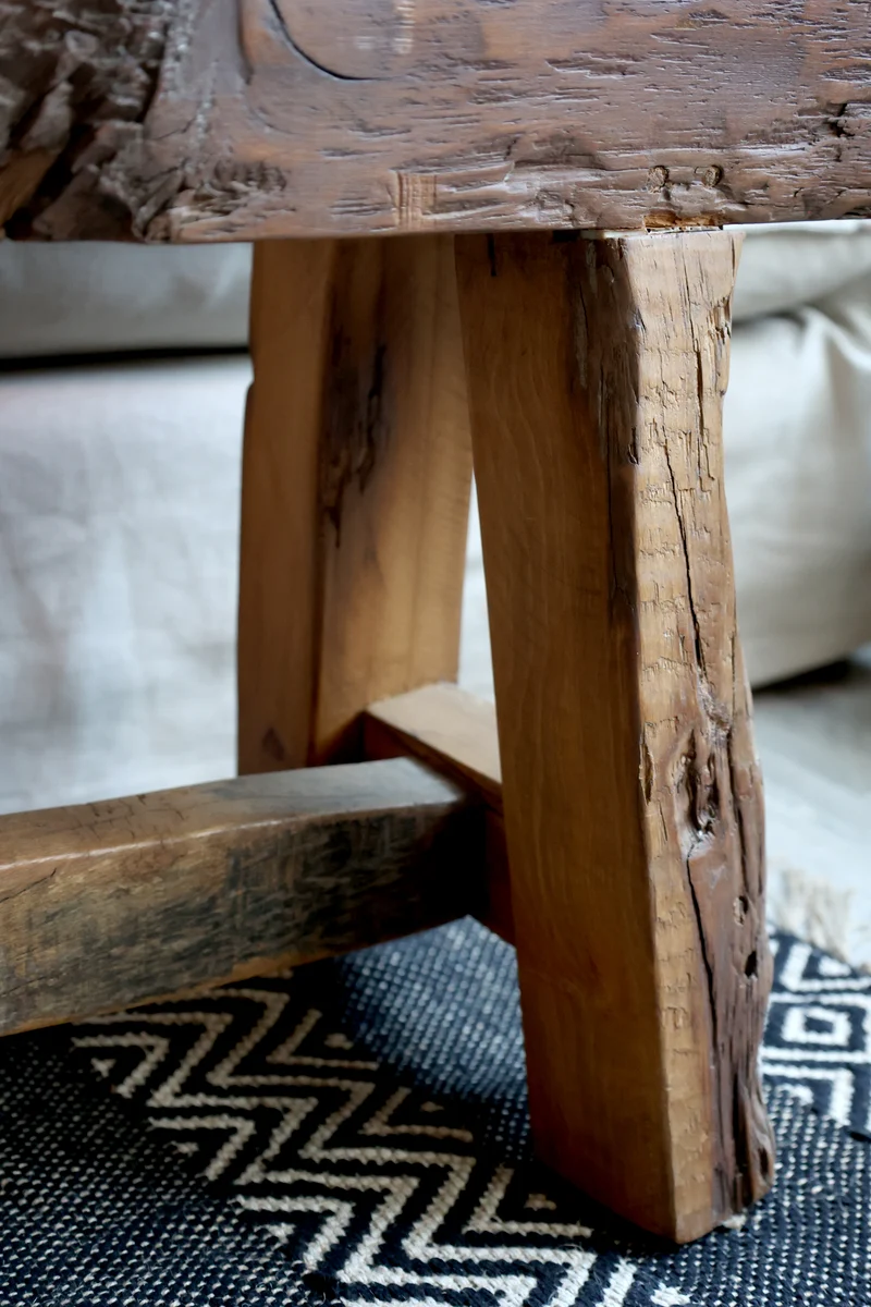 Chic Antique Grimaud Bank aus Recyclingholz – Natur
