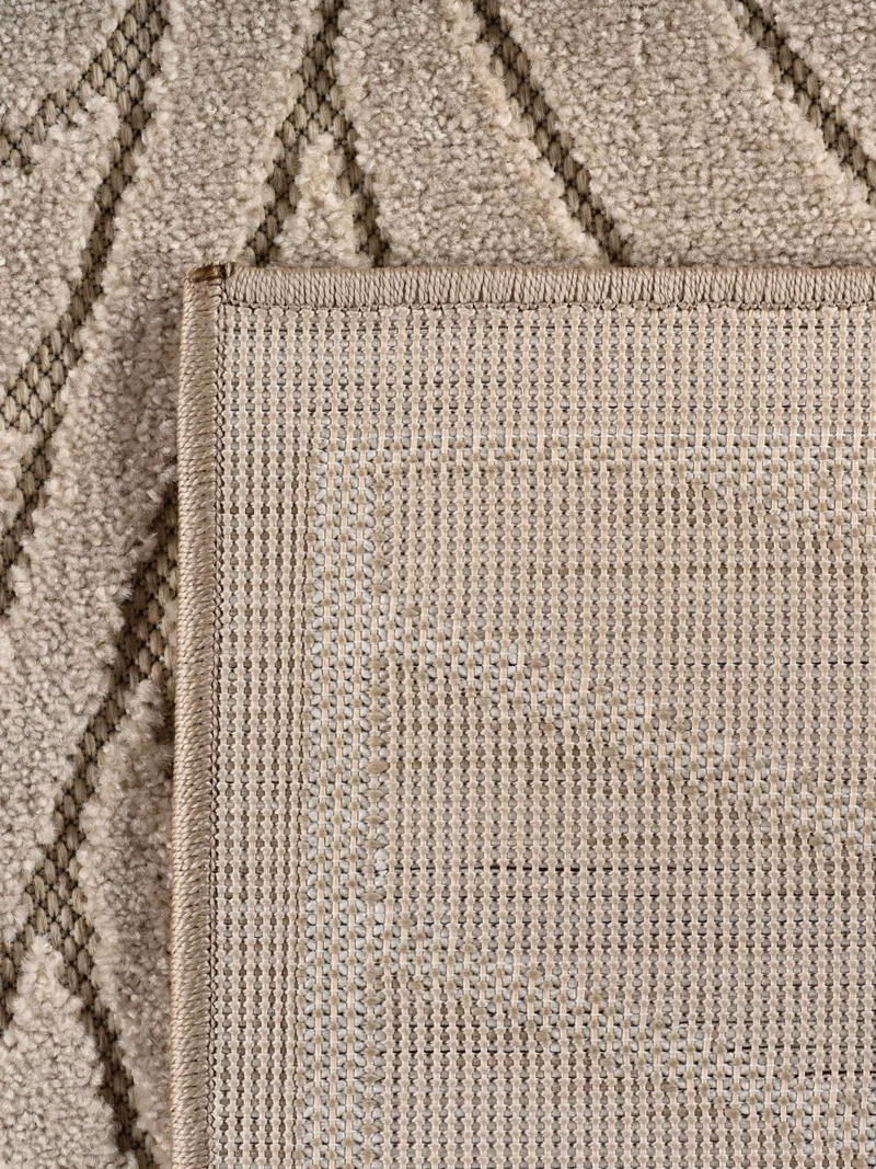 Kurzflor-Teppich mit Blattrelief – Wetterfest & UV-beständig | Fühlbare 3D-Struktur