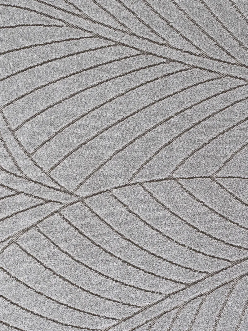 Kurzflor-Teppich mit Blattrelief – Wetterfest & UV-beständig | Fühlbare 3D-Struktur