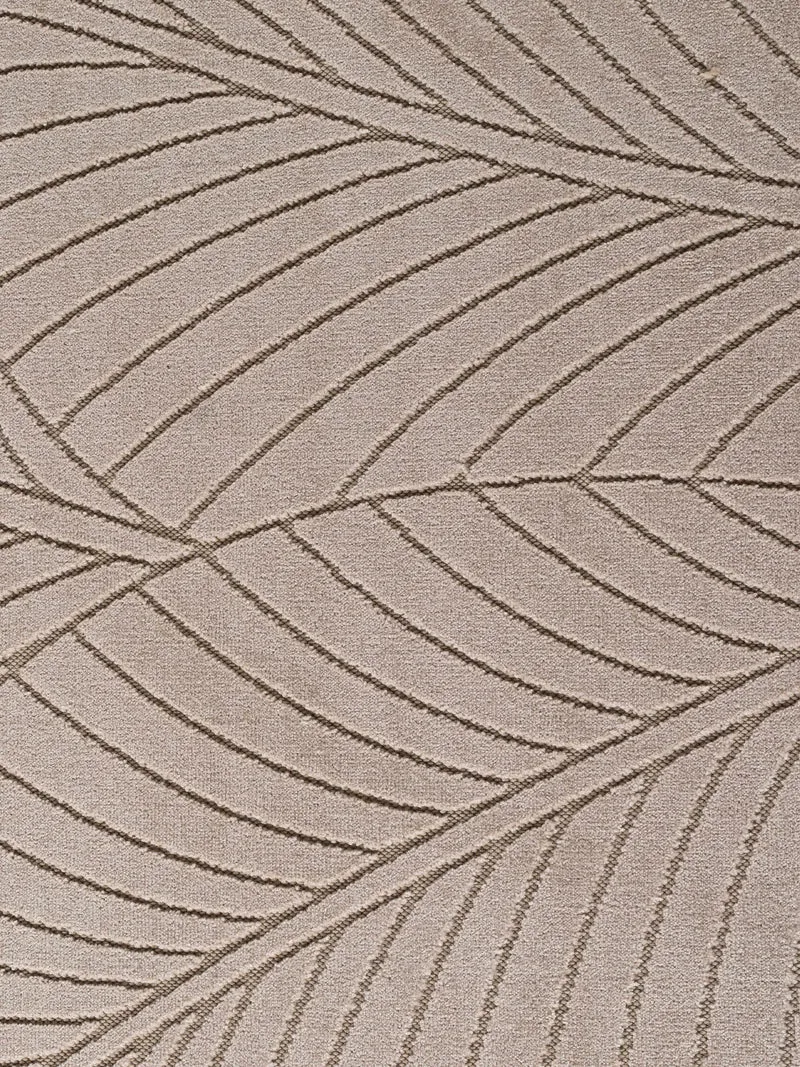 Kurzflor-Teppich mit Blattrelief – Wetterfest & UV-beständig | Fühlbare 3D-Struktur