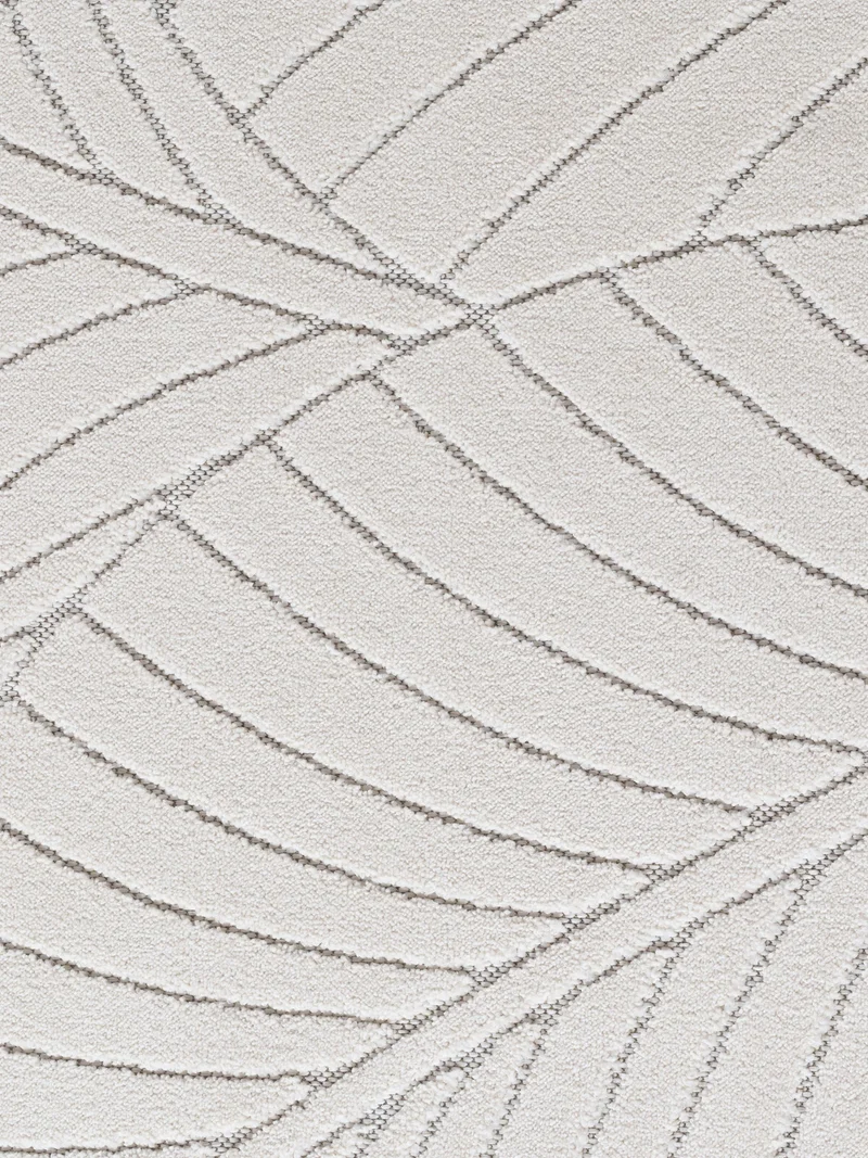 Kurzflor-Teppich mit Blattrelief – Wetterfest & UV-beständig | Fühlbare 3D-Struktur