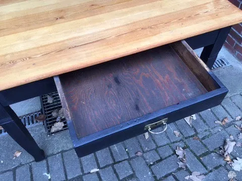 Antiker Küchentisch mit Schublade Gründerzeit Shabby Chic