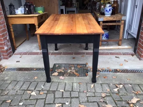 Antiker Küchentisch mit Schublade Gründerzeit Shabby Chic