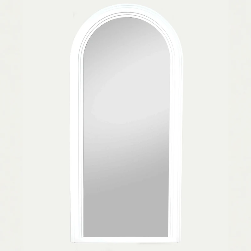 Design Rundbogen Spiegel 180x85cm FORMOSA weiss Wandspiegel
