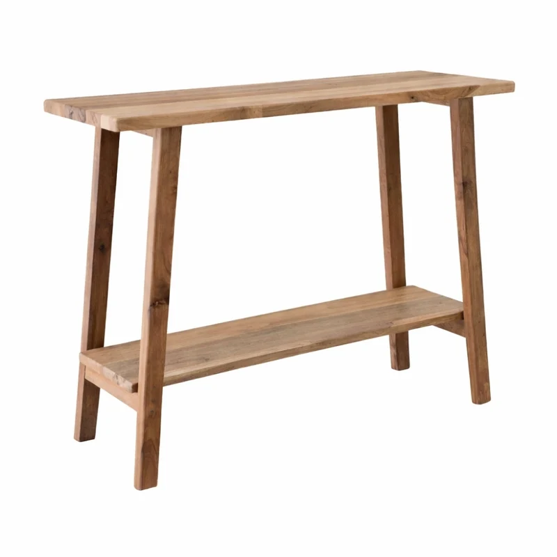 Teak Konsolentisch NIRONA-Plus 100cm recyceltes Massivholz Konsole