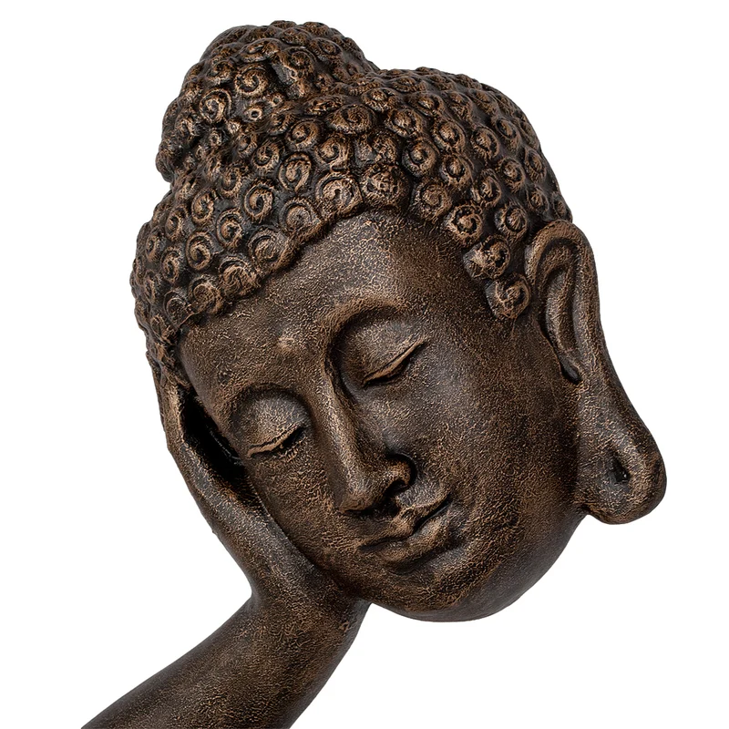 Spirituelle Buddha Statue RELAX 40cm gold-schwarz Deko Skulptur