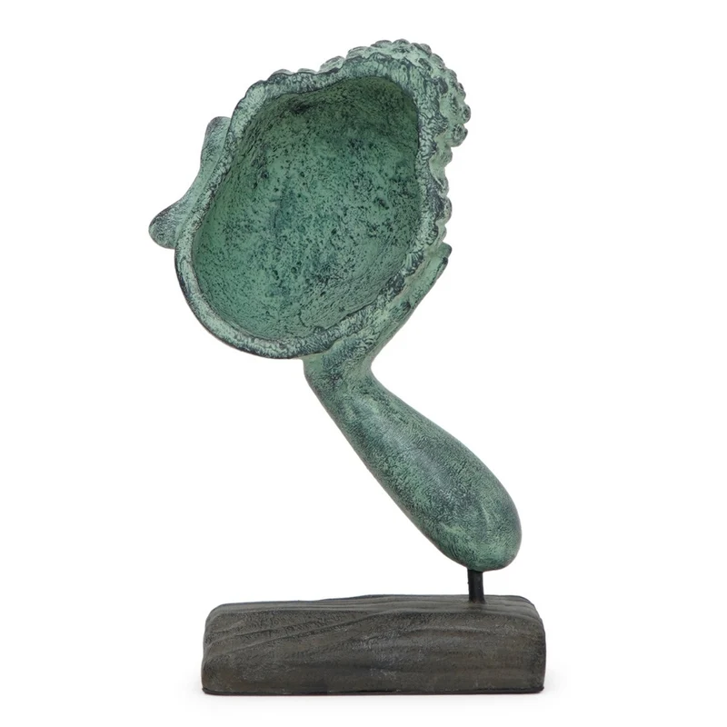Spirituelle Buddha Statue RELAX 40cm antik-grün Deko Skulptur