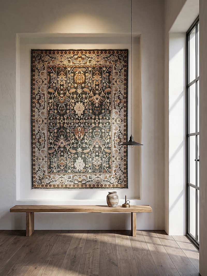 Vintage-Teppich mit Orientmuster · Flor 7 mm, gewebt · 2.090 g/m²