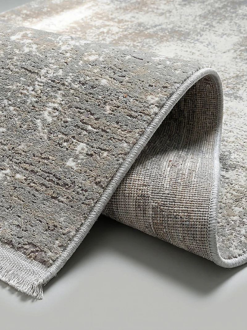 Kurzflor-Teppich Distressed-abstrakter - Polyester, 8 mm Gesamthöhe