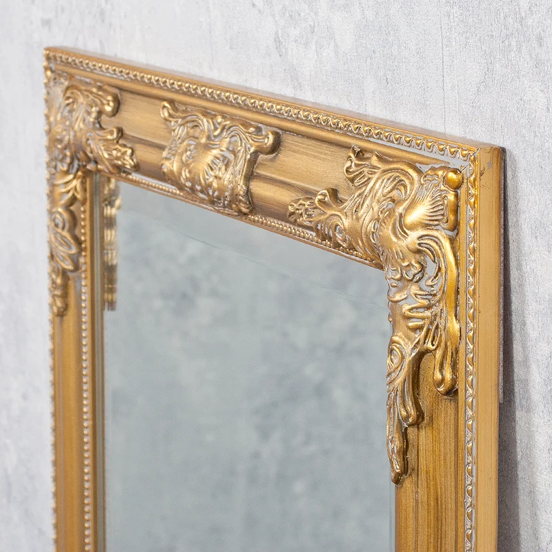 Barock Spiegel BESSA 130x70cm gold-antik Holzrahmen Frisierspiegel