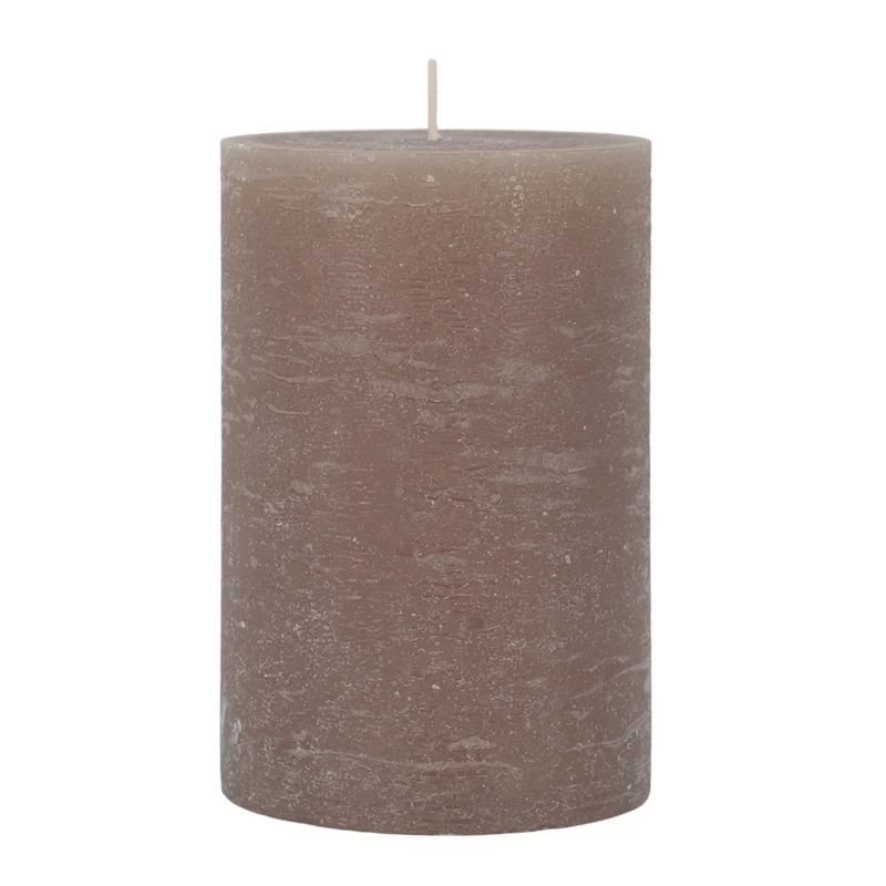 Chic Antique – Macon Stumpenkerze rustikal greige 90 Std
