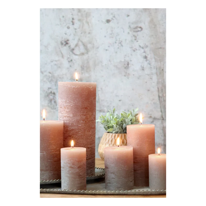 Chic Antique – Macon Stumpenkerze rustikal greige 150 Std
