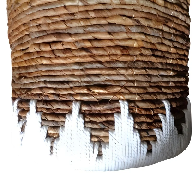 Natur Korb RUSH 55cm rund Binsen geflochten natural Handmade