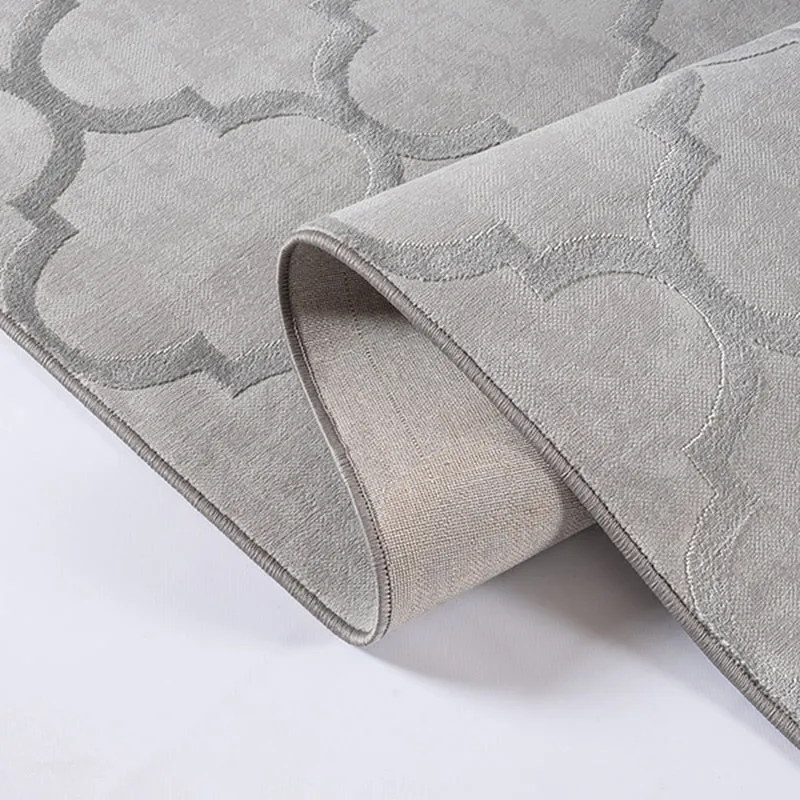 Kurzflor-Teppich Marokko-Ornament - Polyester, 13 mm Gesamthöhe