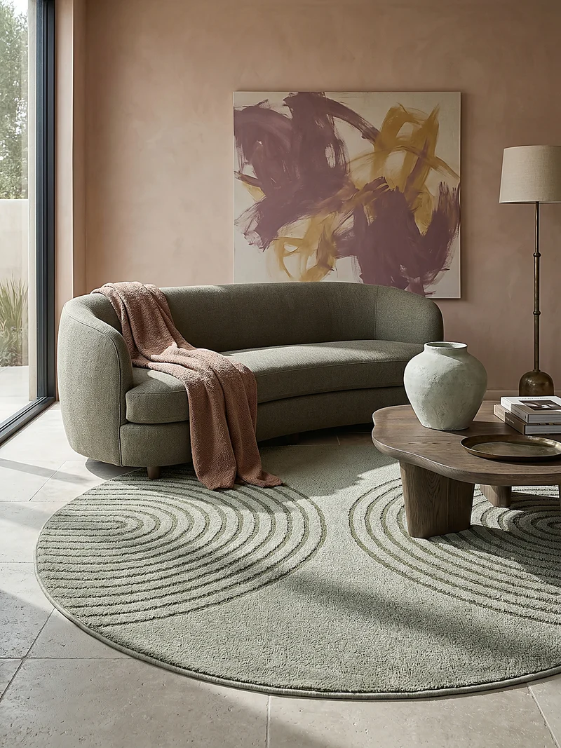 Kurzflor-Teppich 3D-Relief - Polypropylen-Polyester-Mix, 13 mm Gesamthöhe