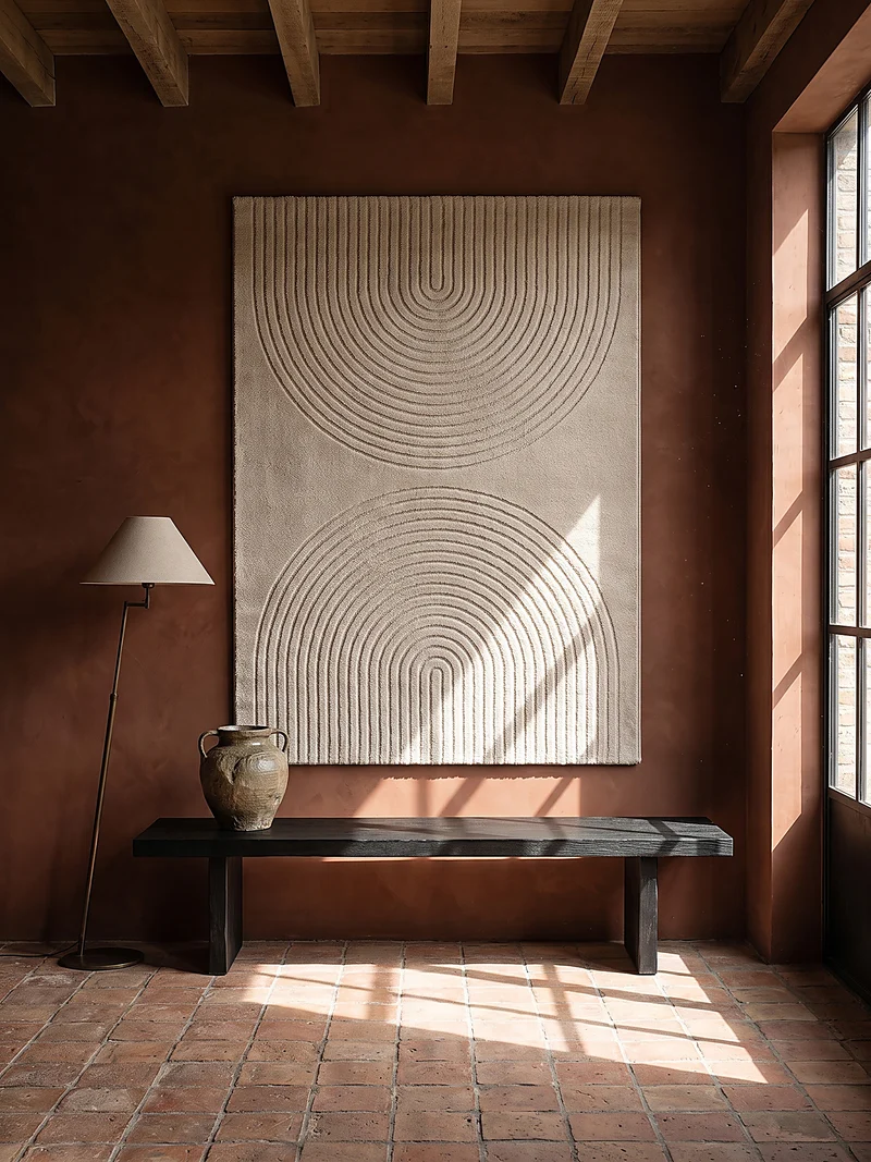 Kurzflor-Teppich 3D-Relief - Polypropylen-Polyester-Mix, 13 mm Gesamthöhe