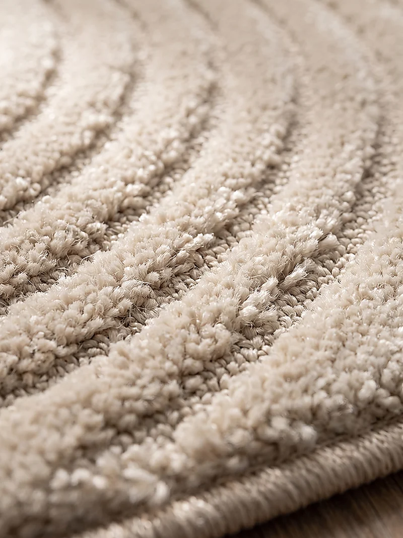 Kurzflor-Teppich 3D-Relief - Polypropylen-Polyester-Mix, 13 mm Gesamthöhe