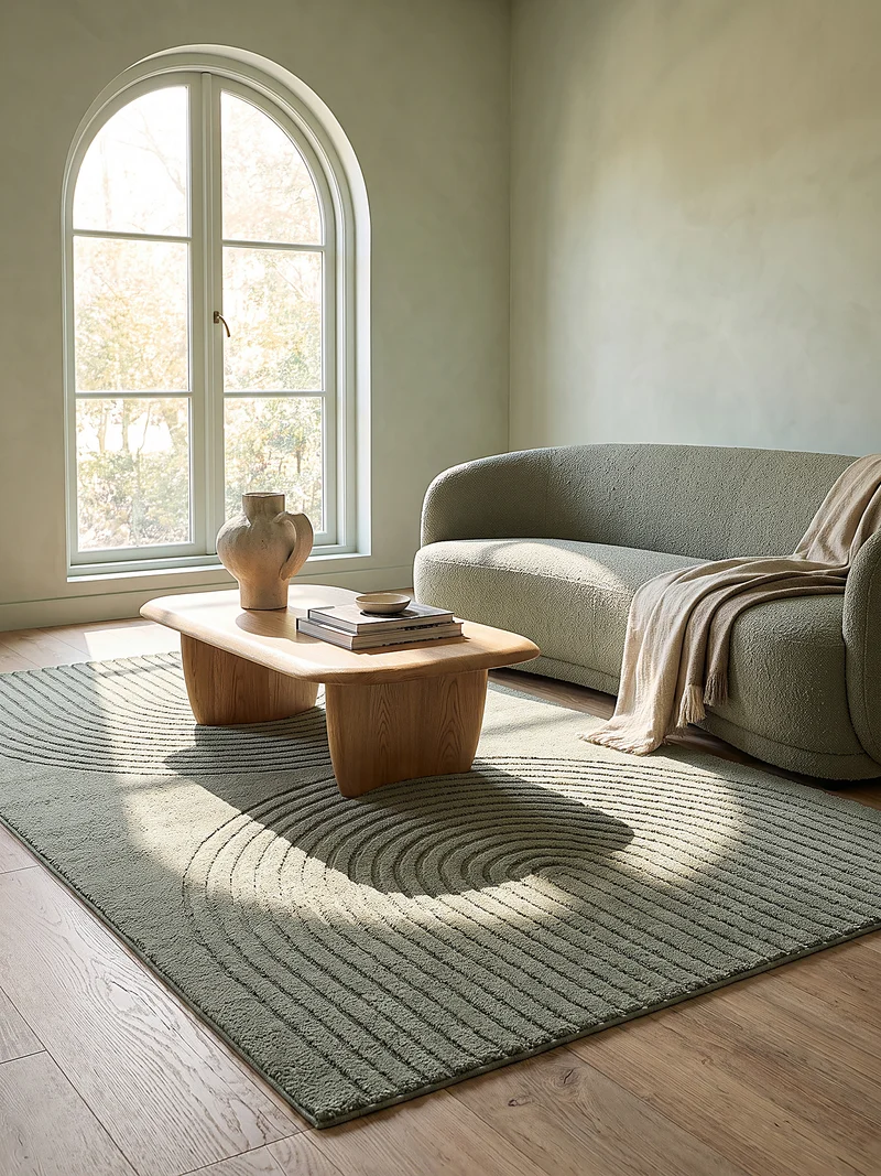 Kurzflor-Teppich 3D-Relief - Polypropylen-Polyester-Mix, 13 mm Gesamthöhe