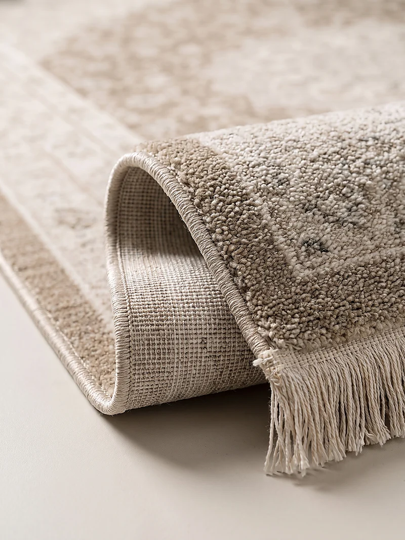 Kurzflor-Teppich Distressed Marmoroptik - Polypropylen-Polyester-Mix, 8 mm Gesamthöhe