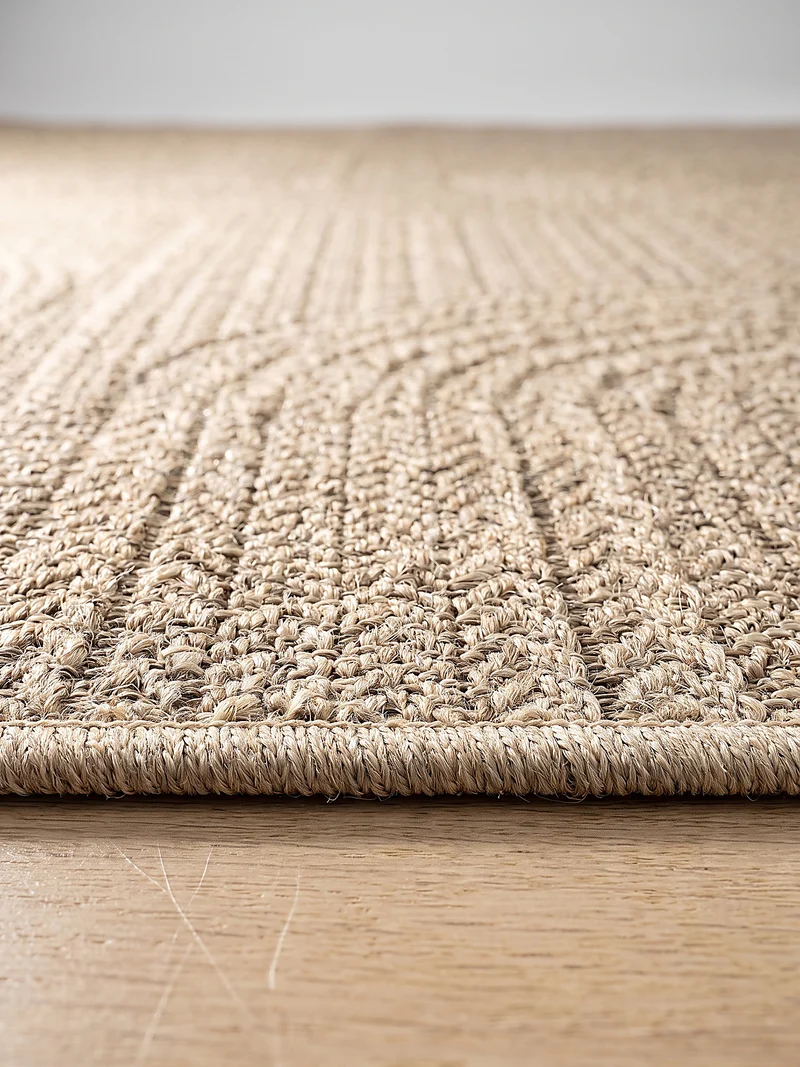 Flachgewebe-Teppich Bouclé-Flechtoptik - Polypropylen, 4 mm Gesamthöhe