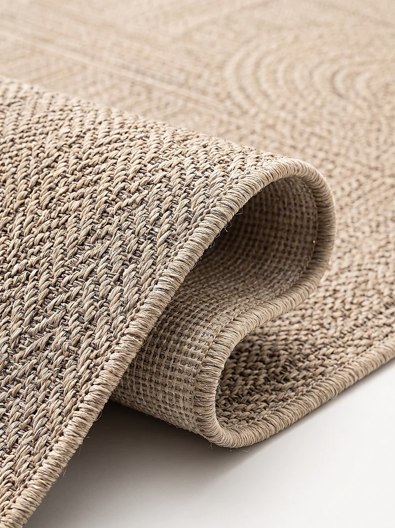 Flachgewebe-Teppich Bouclé-Flechtoptik - Polypropylen, 4 mm Gesamthöhe