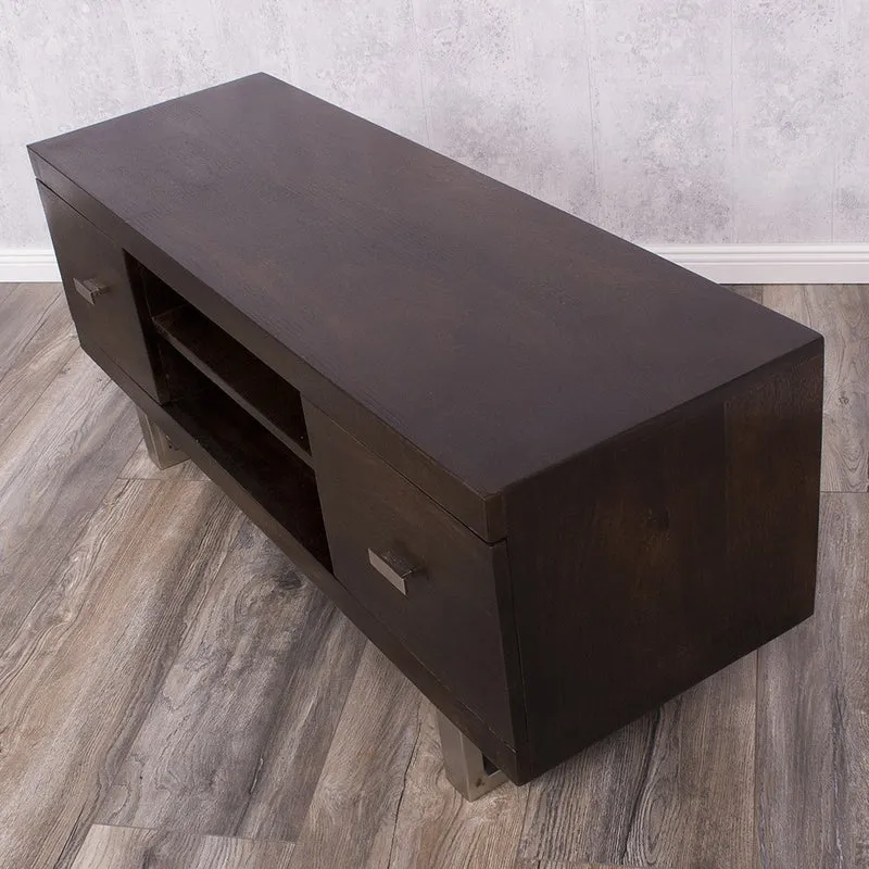TV-Board LAYA Walnut Mangoholz massiv 120cm Wohnzimmer Lowboard