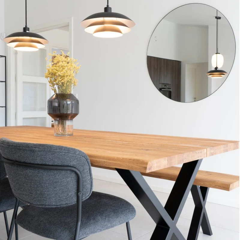 Moderner Spiegel ORLONA schwarz Ø60 cm