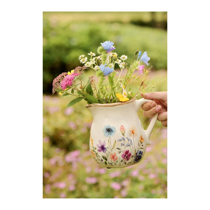 Ib Laursen Vase mit Henkel Wildflowers