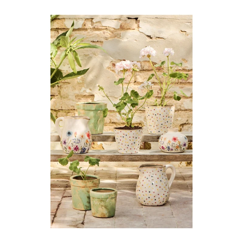 Ib Laursen Vase mit Henkel Wildflowers