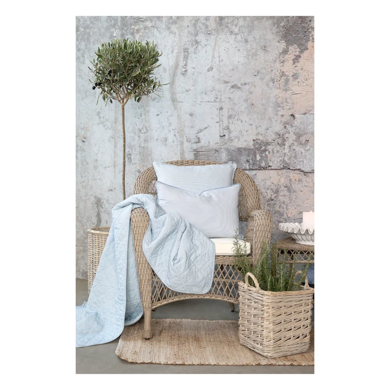 Chic Antique Aix Kissebezug mit Maritimen Streifenmuster sky blue