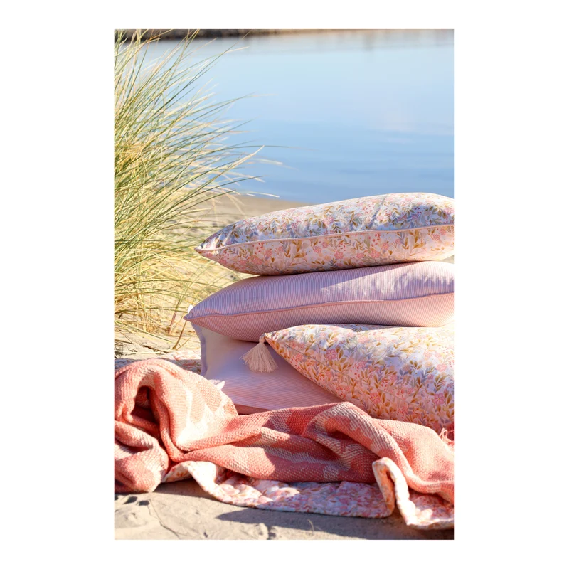 Chic Antique Aix Kissebezug mit Maritimen Streifenmuster rosa