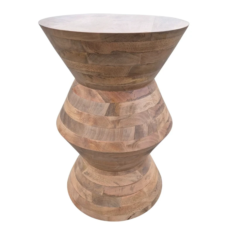 Massivholz Beistelltisch KITAR-B 50cm Mangoholz natural Handmade