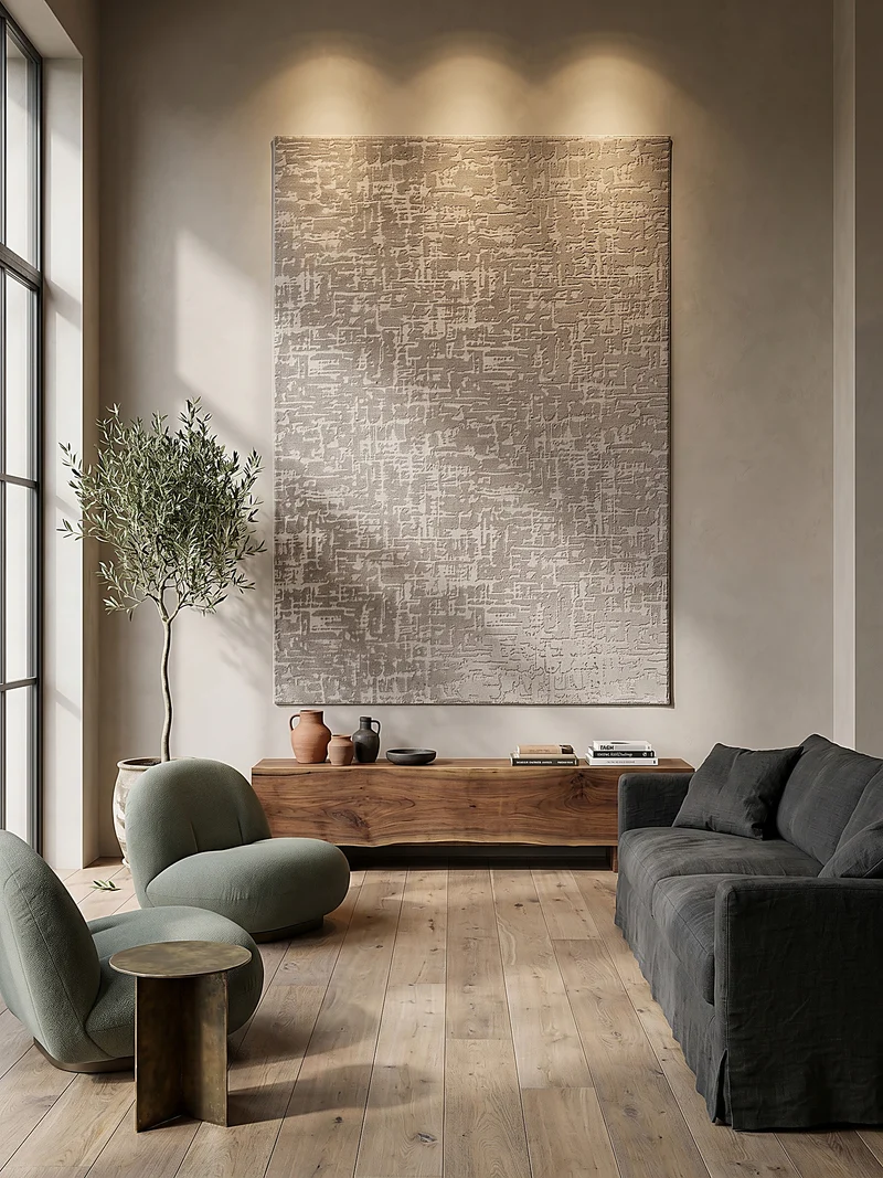 Kurzflor-Teppich Subtile distressed Textur - Polypropylen, 9 mm Gesamthöhe