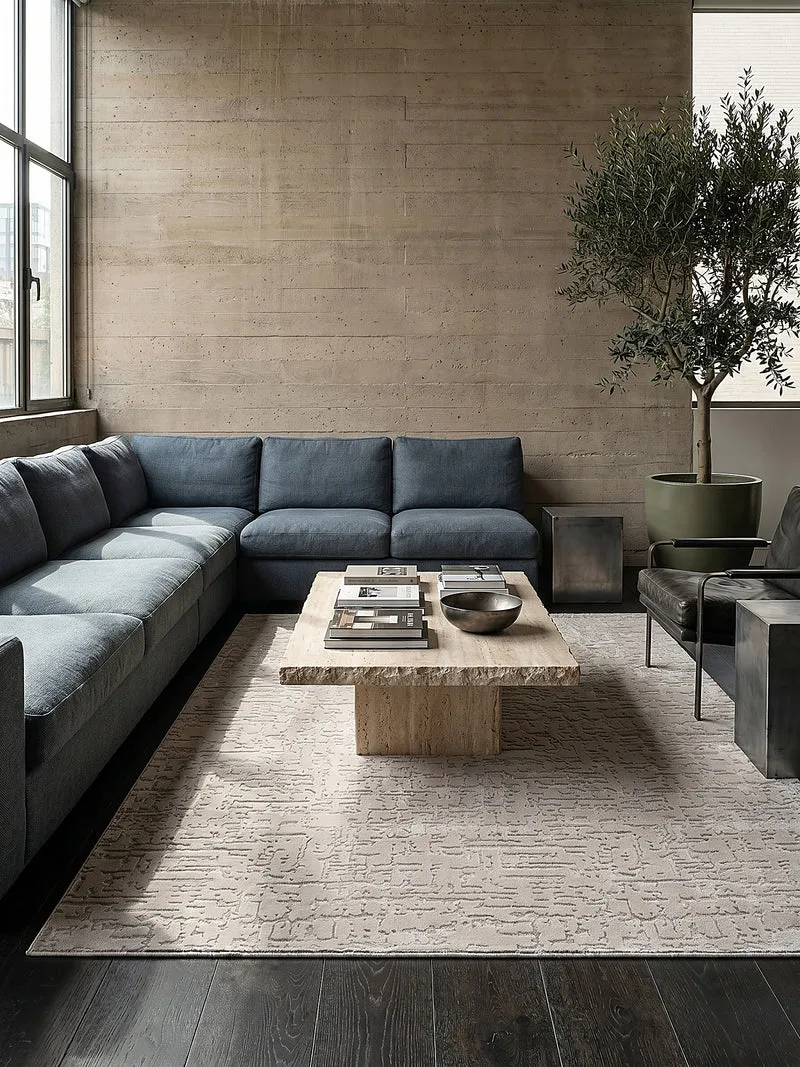 Kurzflor-Teppich Subtile distressed Textur - Polypropylen, 9 mm Gesamthöhe